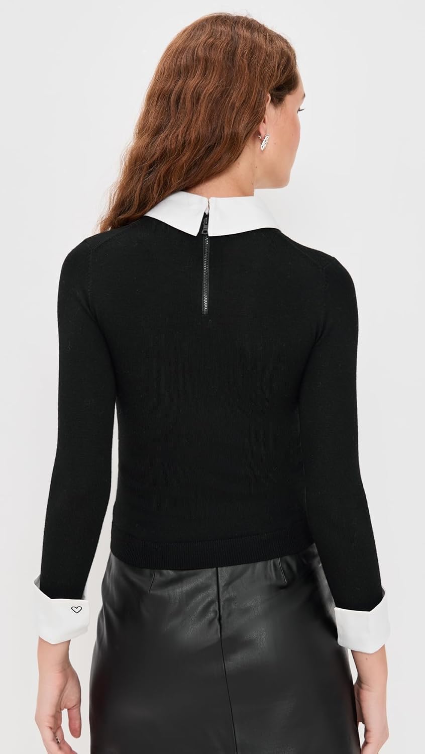 alice + olivia Women's Porla Collared Sweater - Image 4
