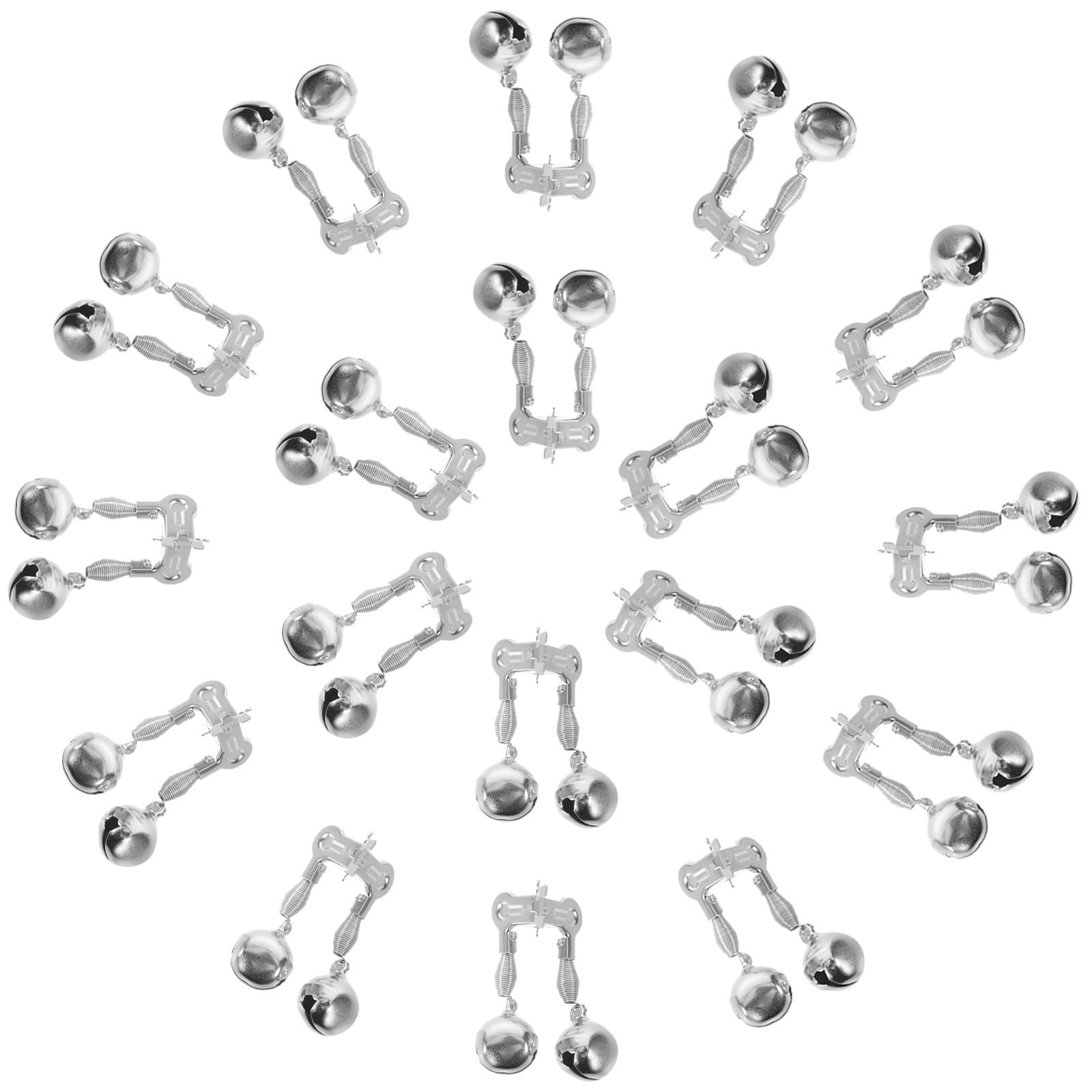 Alarma de picada campana doble de acero inoxidable para caña de pescar en pack de 25 piezas 8