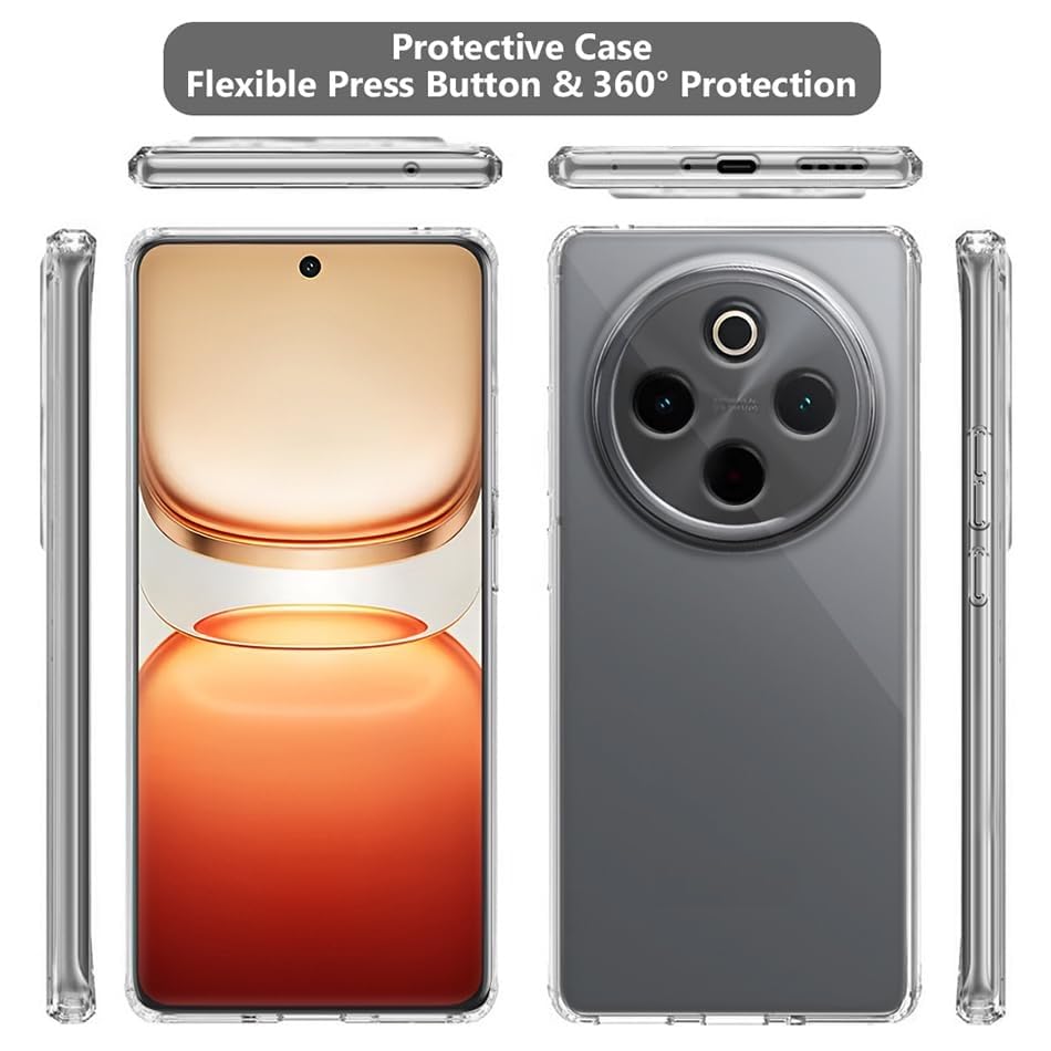 Image of COVERBLACK Flexible Rubber Case Back Cover for Compatible Model with Vivo V2443 / Vivo Y39 5G - Transparent
