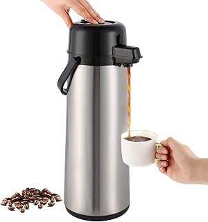 Soopot 102oz Airpot Coffee Dispenser With Pump Coffee Carafe For Keeping Hot 14 Hours Or Cold 26 Hours Thermal Carafe Insu...