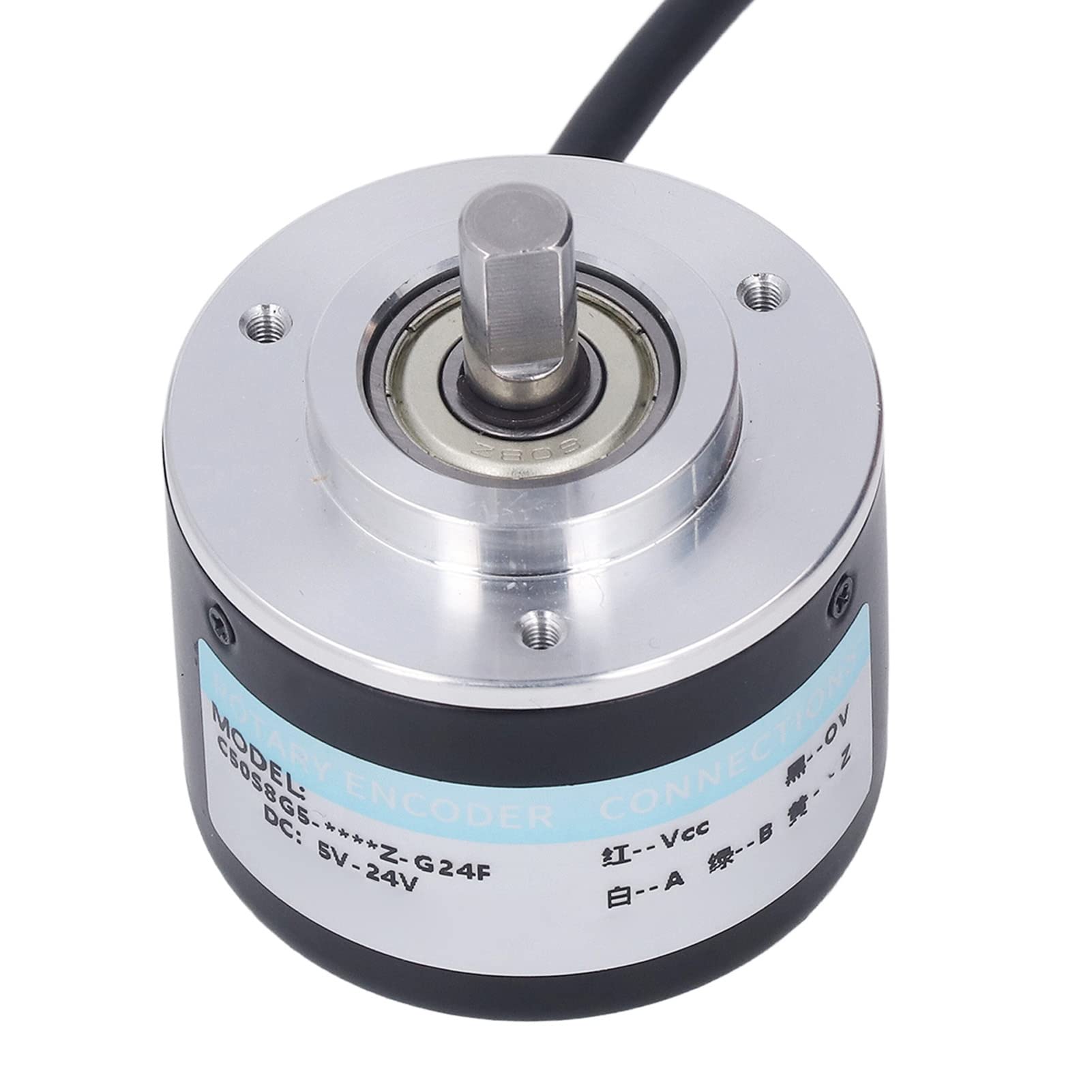 Encoder incremental PNP,DC5-24V 1200P/R IP50 50mm Diámetro exterior Encoder incremental de 2 fases Componente de control de movimiento de 2 fases para control inteligente(1200P/R)