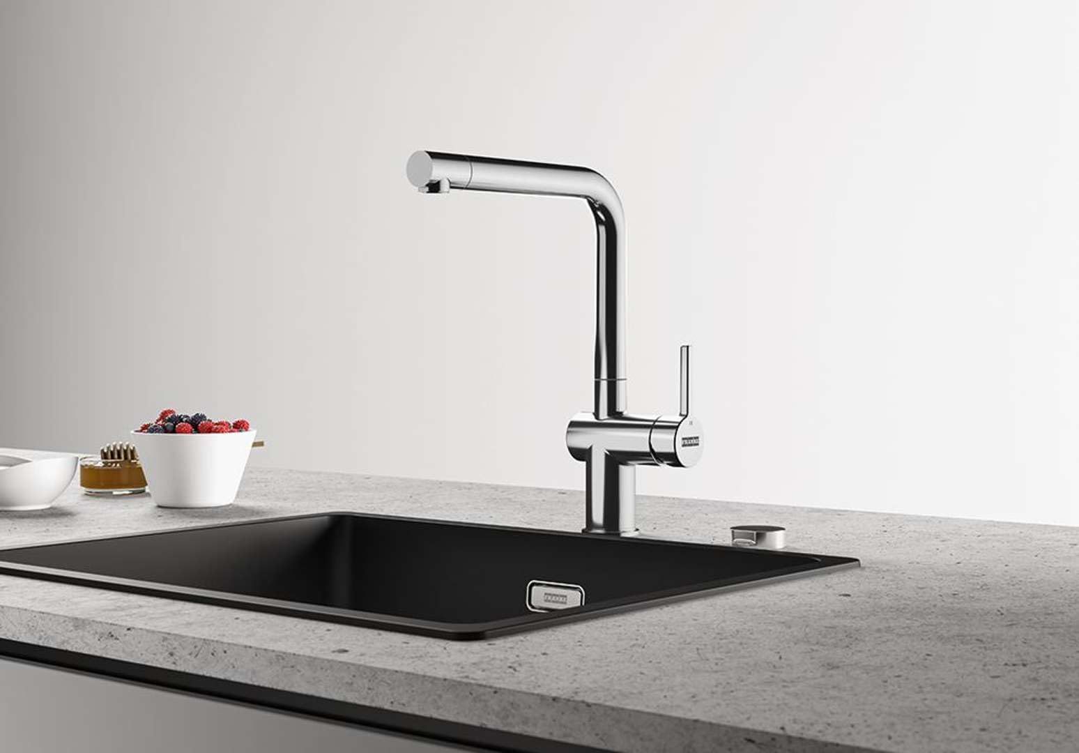 FRANKE ACTIVE L Rubinetto da incasso per cucina, cromato ad alta pressione 115.0653.298