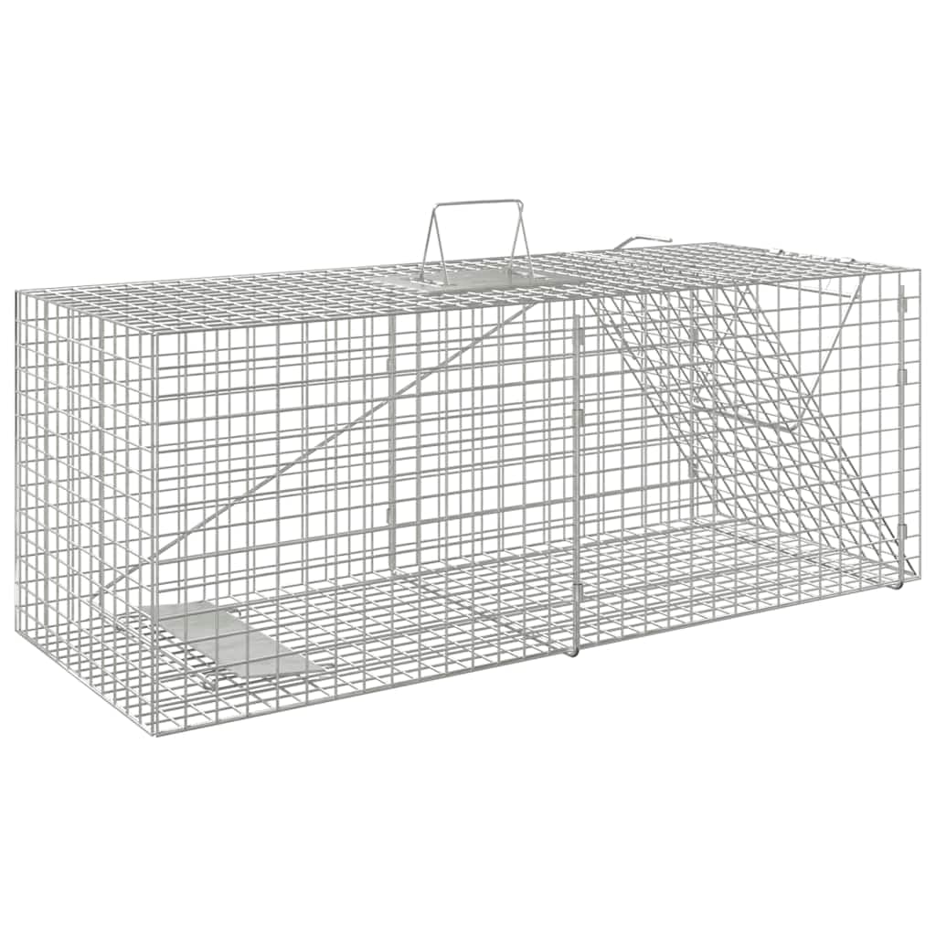 vidaXL Pułapka na zwierzęta 64,5x25x26,5 cm Ocynkowana żelazo