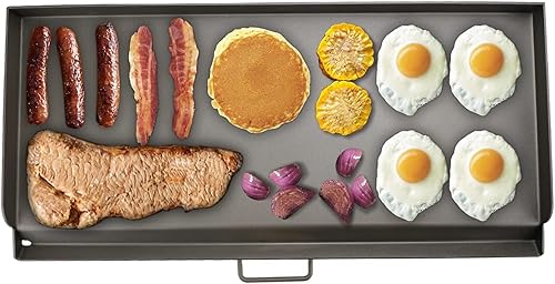 Miniatura 78 de Uniflasy Plancha reversible de hierro fundido para parrilla superior para estufa de 16 7/8 pulgadas, sartén plana, placa de plancha de hierro