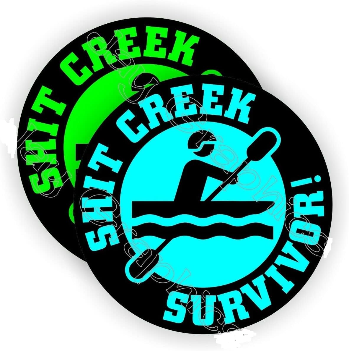 Funny Hard Hat Stickers | Sht Creek Survivor | Motorcycle Helmet Decal Survival