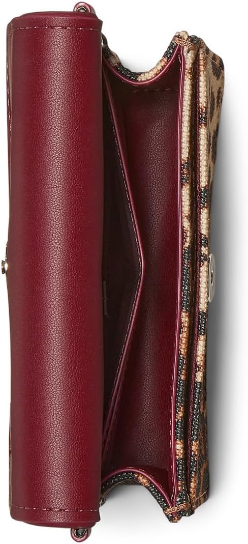 Женские кошельки Kate Spade New York Natasha Downtown Leopard Fabric Card Case Crossbody With Scrunch Strap — фото 4