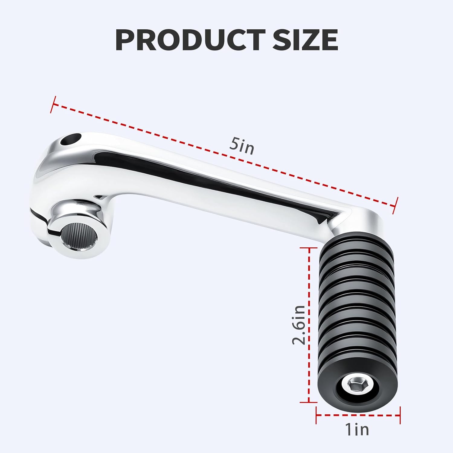 Shift Lever + 2.6" Long Shifter peg for Harley Sportster '04-'22 w/Mid-Controls XL 883 1200，Replaces 34660-04A，Chrome