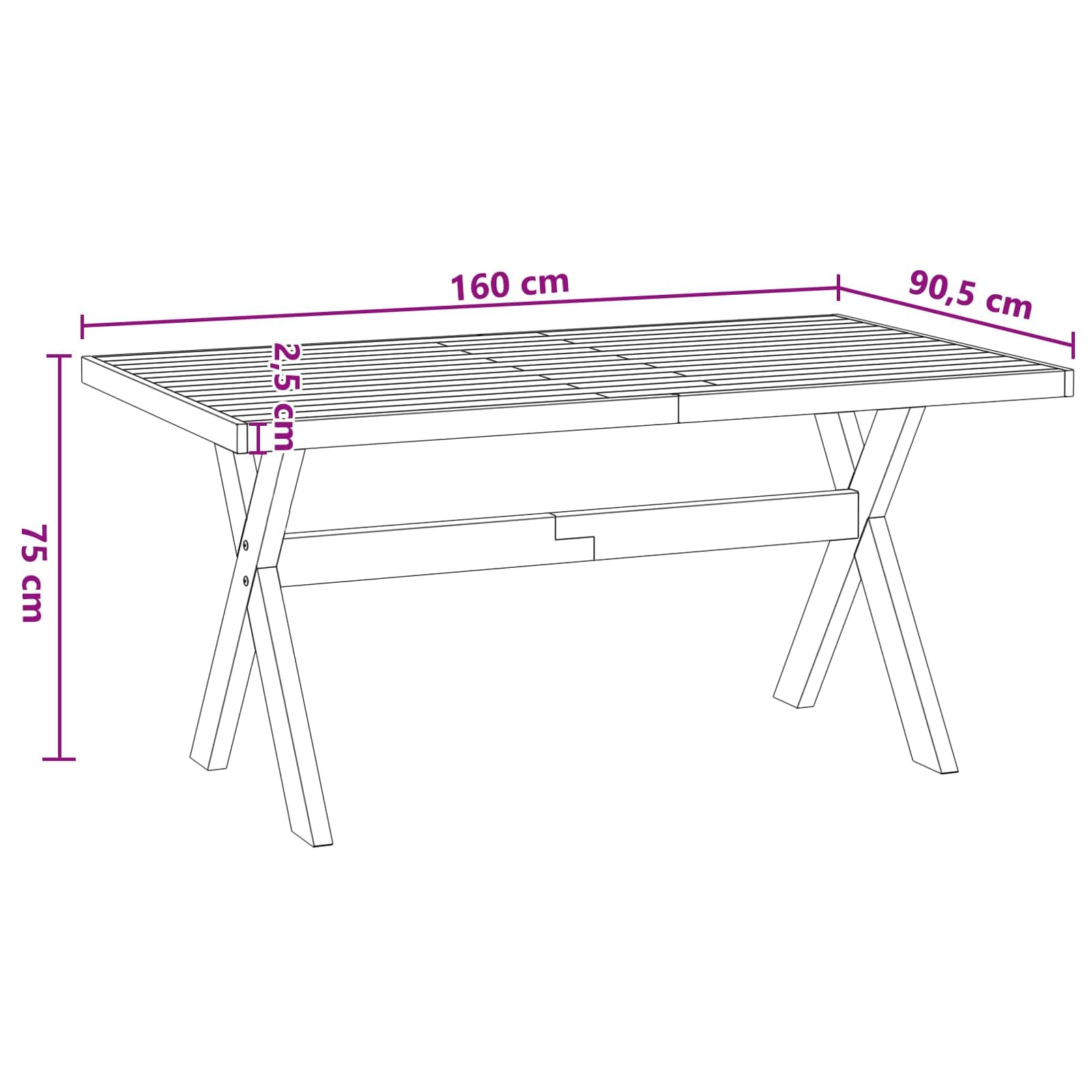 NOAIN stół do jadalni 160 cm, z litego drewna sosnowego, czarny, prostokątny stół kuchenny z matową powierzchnią, blat z listew, do jadalni, jadalni i dla rodziny wewnątrz