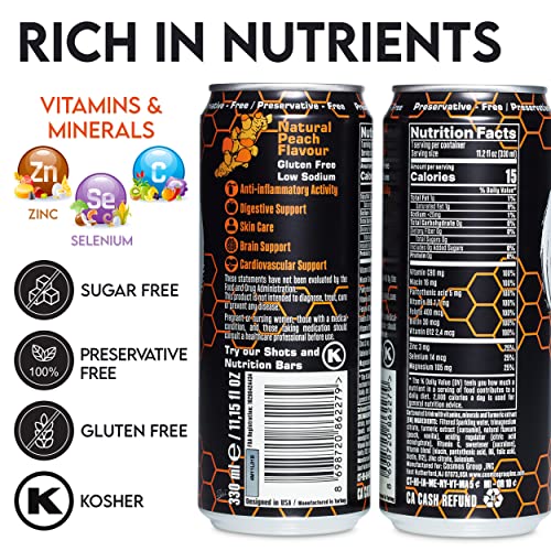 Neozen Collagen And Turmeric Curcumin Sparkling Drink - Zero Sugar, Gluten Free, Keto Friendly - Vitamins C, B6, B12 - Minerals Selenium, Zinc, And Magnesium - 11.2 Fl Oz (24 Pack) #TOP6