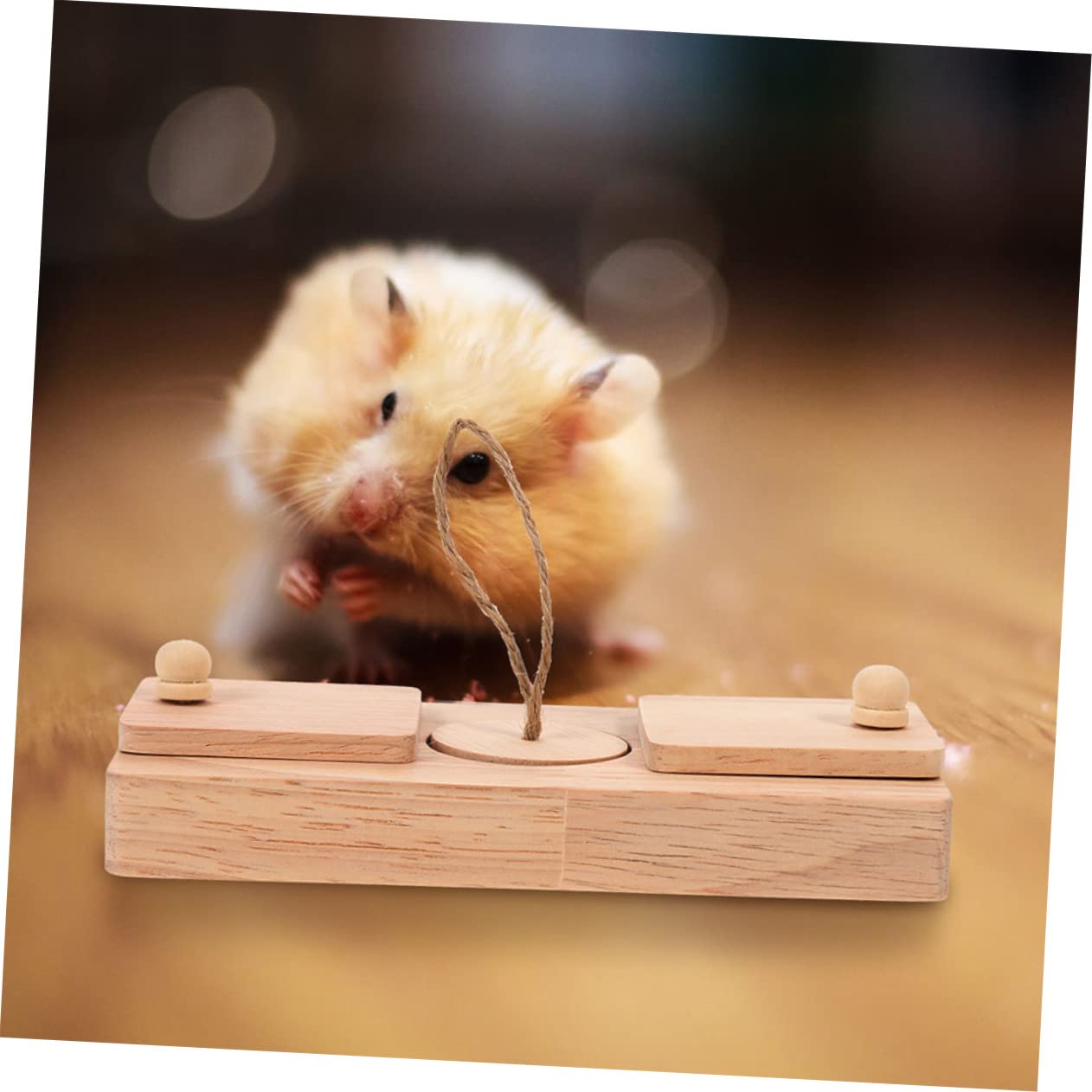 Holzspielzeug Für Hamsterfutter Und Leckerlis 2er-Set Versteckspielzeug Für Hamsterkäfig Zur Futtersuche