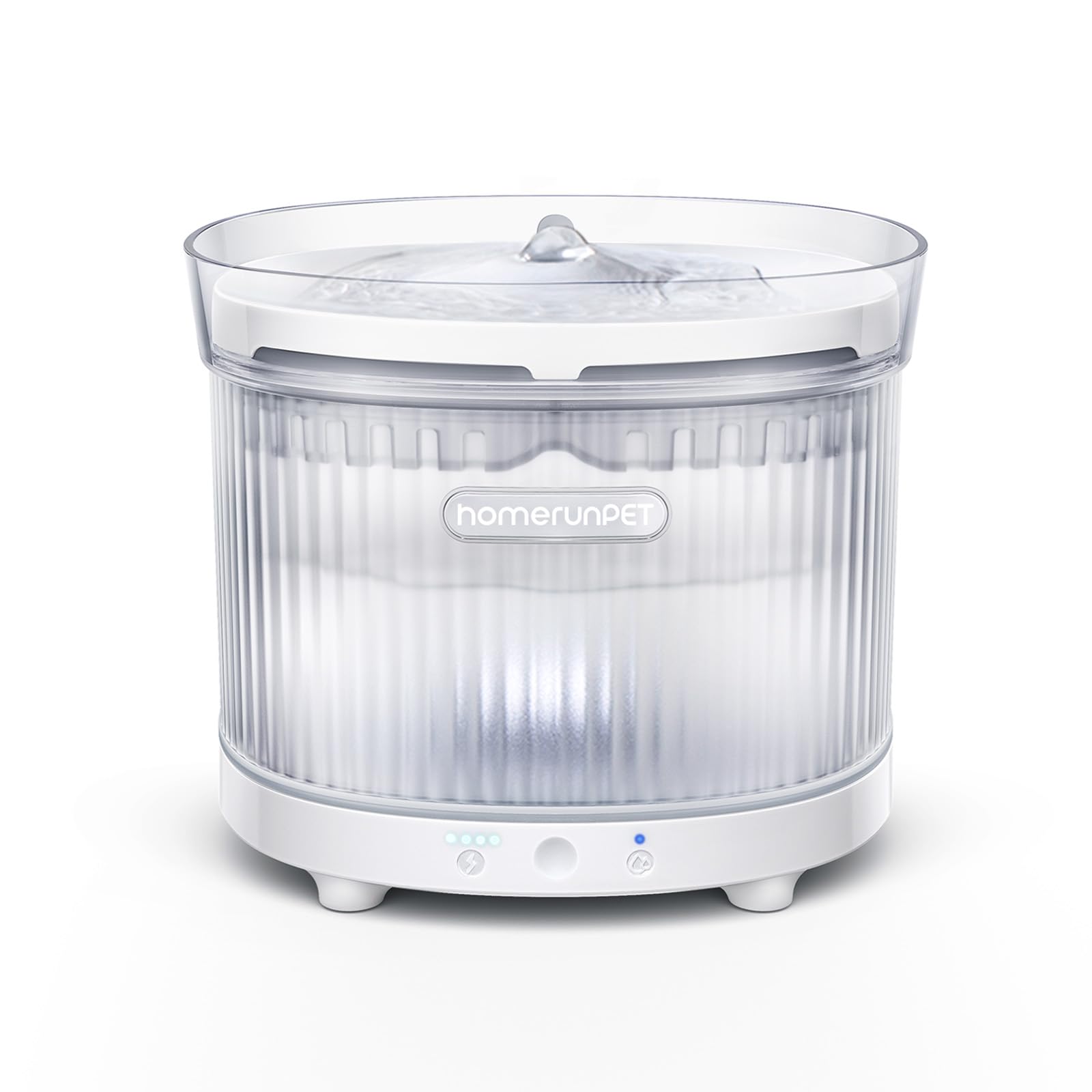 HomeRunPet Cat Fountain Cordless Battery Operated with Motion Sensor, Silent Cat Water Fountain with 7800mAh Battery, BPA Free, Quick Installation and Easy Cleaning, 2L