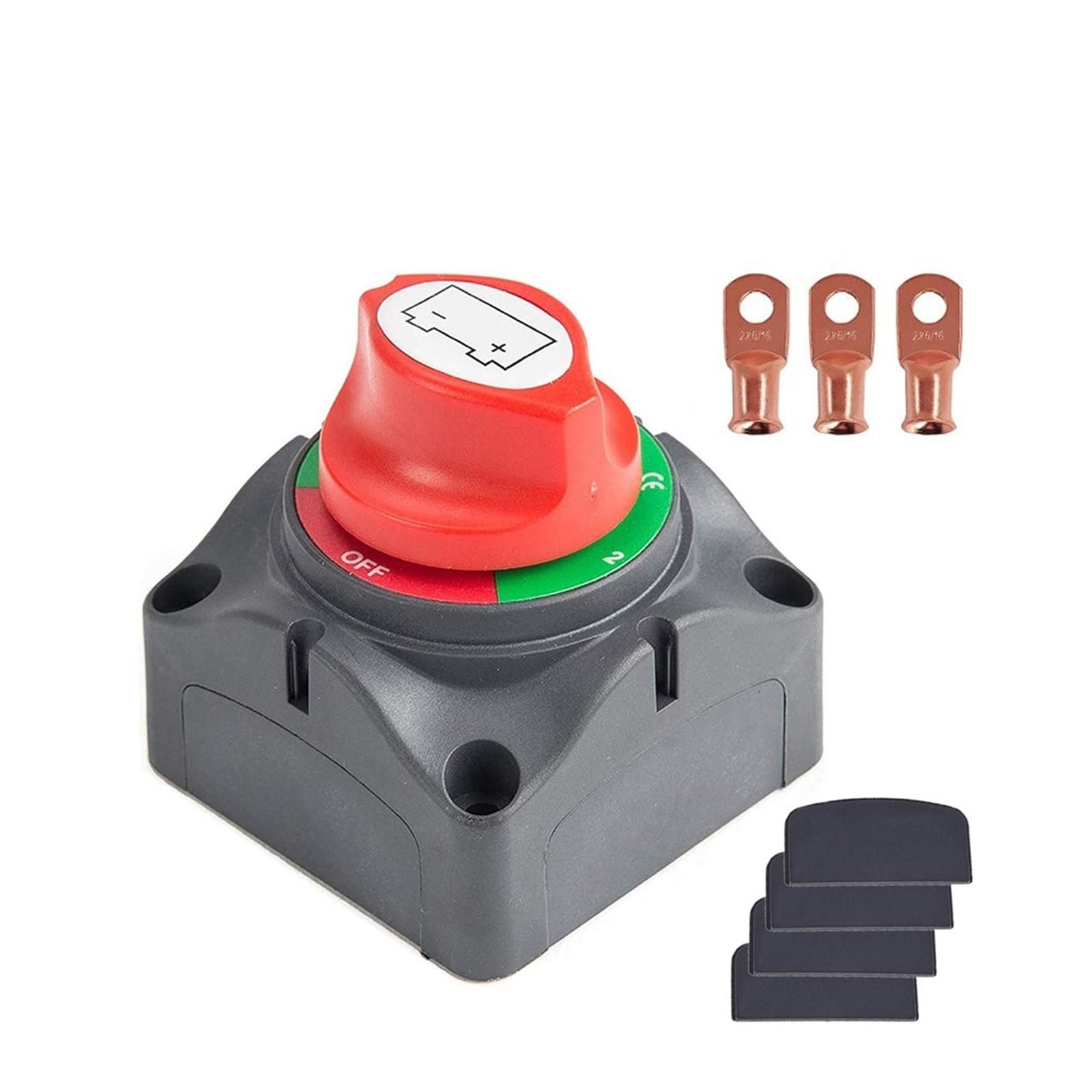 Odłącznik akumulatora samochodowego 12V 24V Marine 200A 300A podwójna bateria przełącznik masowy 2 i 3 pozycja wyłącznik odcinający łódź samochodowa (Color : 2 position with wire)