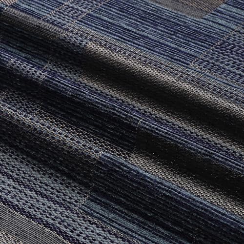 Majestic Giftware Chenille Cut Fabric Not a Tablecloth Unfinished Edges, by The Yard 38" Wide X 38" LengthWashable Cloth for DIY Table Runners, Upholstery, Pillows & Window Treatments (Maui - Navy)