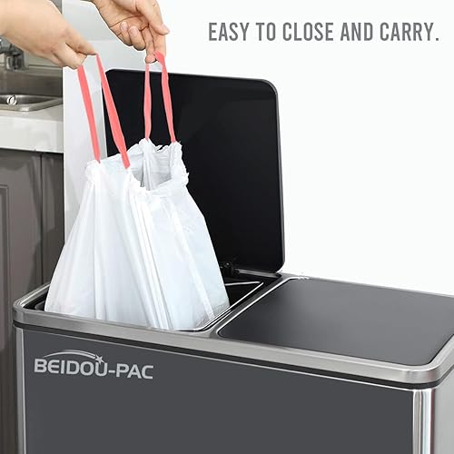 Miniatura 4 de Bolsas de basura de 8 a 10 galones, 120 unidades, bolsas de basura de rollo múltiple, bolsas de basura grandes para cocina, sin olor y resistentes,