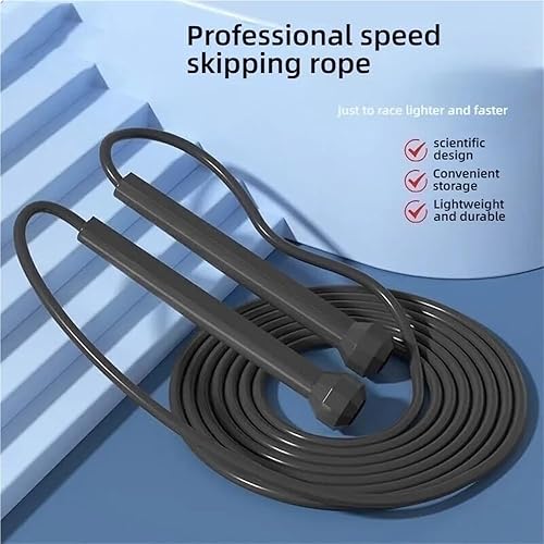 Miniatura 2 de Cuerda de saltar de longitud ajustable para entrenamiento de fitness y resistencias con mango antideslizante para niños y adultos