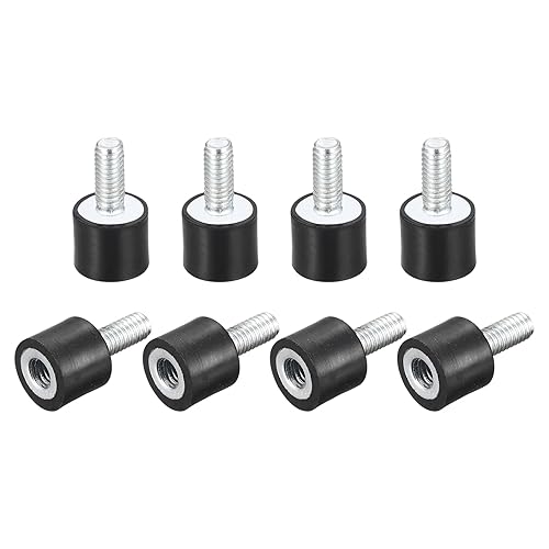 Miniatura 6 de uxcell Soportes de goma, 8 unidades M8 machohembra aislador de vibración, amortiguador, para motor de garaje, compresor de aire, bobinas de barco,