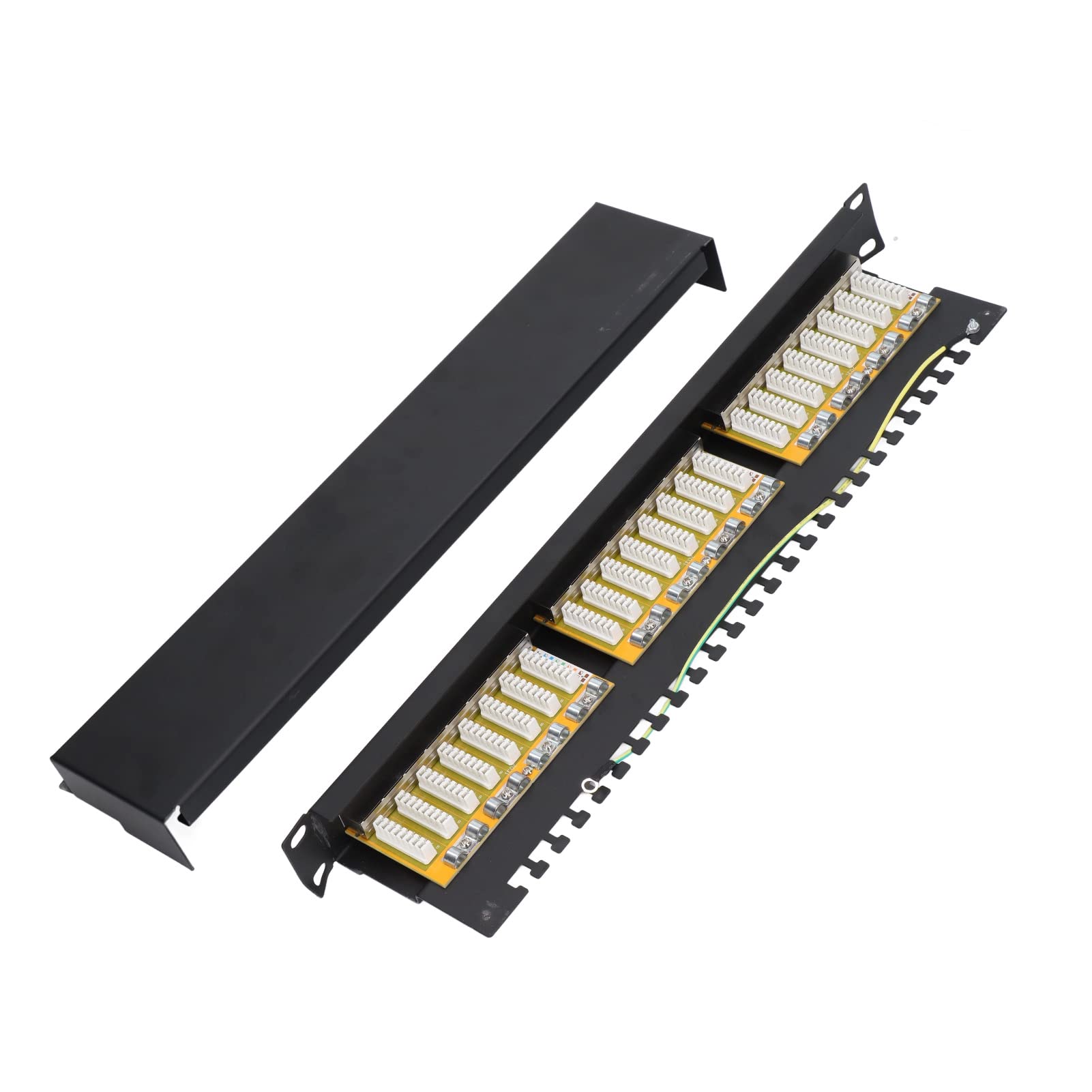 Panneau de Brassage 24 Ports Panneau de Brassage de câble réseau de Type blindé avec Prises interchangeables Amovibles