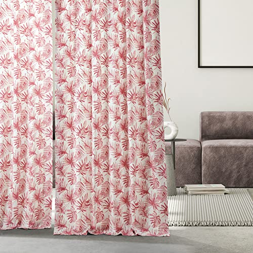 Image of HPD Half Price Drapes Printed Curtains 84 Inches Long Cotton Curtain (1 Panel) Room Darkening Window Curtains for Bedroom & Living Room, 50W x 84L, Artemis Rust