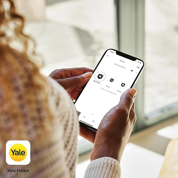 Yale - Keychain Type Remote Control - AL-KF-1A-V1, Yale Smart Alarm Accessory, Enabled, Partially Enabled, Disabled Mode, Panic Button, Key Lock, Yale Horizon Technology, 1 km Range