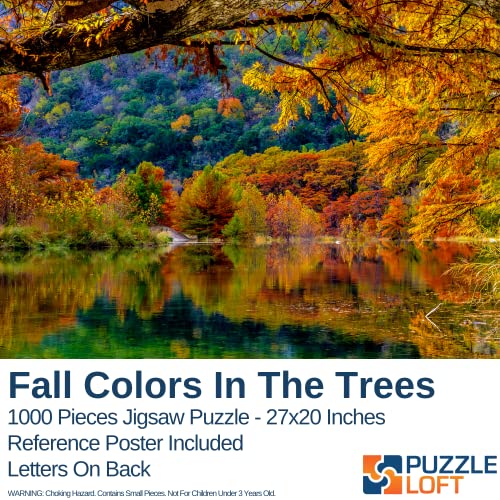 Puzzle Loft MN-FALLCOLORS-1000 Jigsaw Puzzle For Adults 1000 Pieces - Fall Colors In The Trees - Size Large 27 X 20 Inch - Refrence Poster 11X16, Sturdy Tight Fitting Pieces, Letters On Back, Rated Hard thumb #1