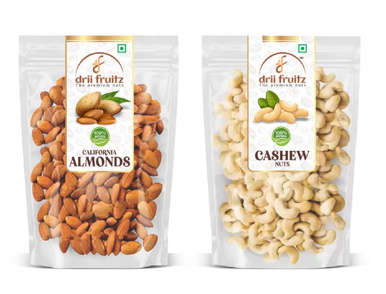 drii fruitz Dry Fruits Delicious & Gluten Free Combo Pack of 200gms (Cashew, Almond, 100g Each) Source of Vitamins & Minerals (B0BQYPQYN3) Amazon Price History, Amazon Price Tracker