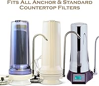 Vista 3 de Anchor AF-1002 - Cartucho de repuesto de 3 etapas para sistemas de filtración de agua de encimera, elimina metales pesados, cloro, PFAS, mal sabor