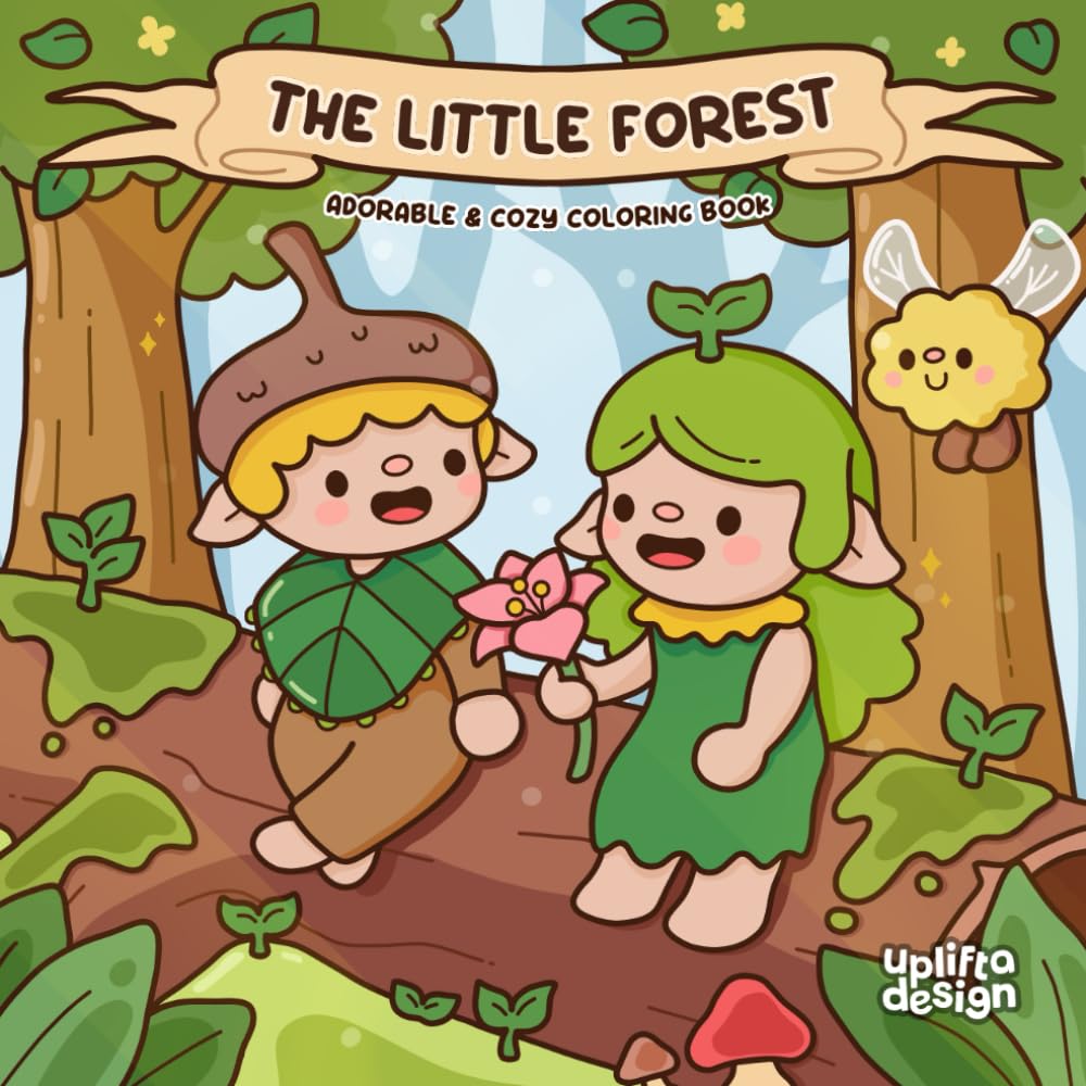 The Little Forest: Cozy coloring book for teens & adults