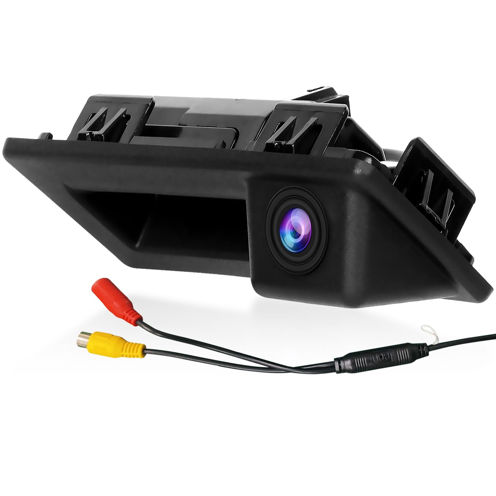 Hodozzy Cámara para Vehículo de Visión Trasera Impermeable, Angular de 170° y Visión Nocturna Cámara de Respaldo para VW Passat/Touareg/Tiguan/Sharan, Audi A3 S3 A4L/Q7, Skoda Superb/Octavia