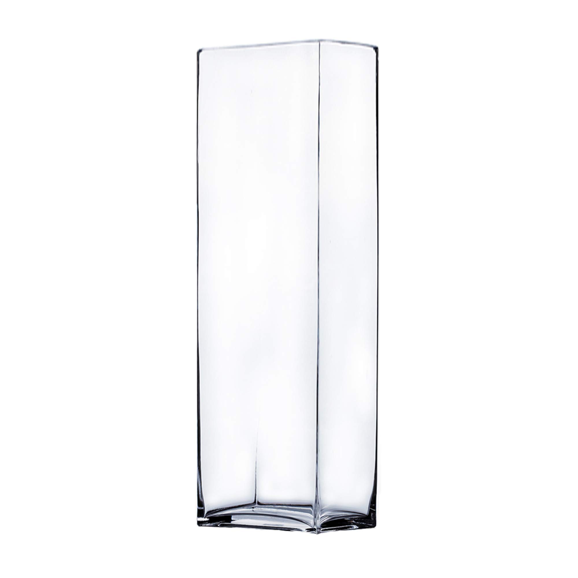 WGV Rectangle Block Vase, Length 6", Width 4", Height 14", Clear Floral Bouquet Glass Container, Fish Tank, Planter Terrarium for Wedding Party Event,