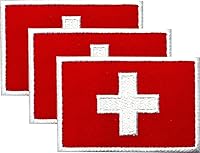 Vista 1 de DM - Paquete de 3 parches de bordado de bandera suiza tácticos para sombreros, bolsas tácticas, chaquetas, parches de ropa, parche militar, parche