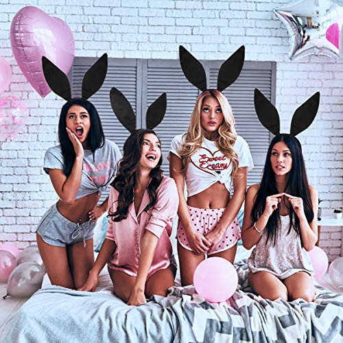 Frcolor Bunny Ears Headband, Easter Sweet Sexy Rabbit Ear Hair Band For Party Cosplay Costume Accessory (Black) #TOP2
