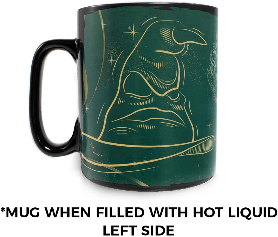 Morphing Mugs Harry Potter - Slytherin Hogwarts House - Sorting Hat 16oz Heat Sensitive Clue Mug - Full image revealed when HOT liquid added MMUGC946