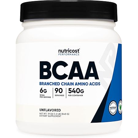 Nutricost BCAA Powder 2:1:1 (Unflavored) 90 Servings - Branched Chain Amino Acids