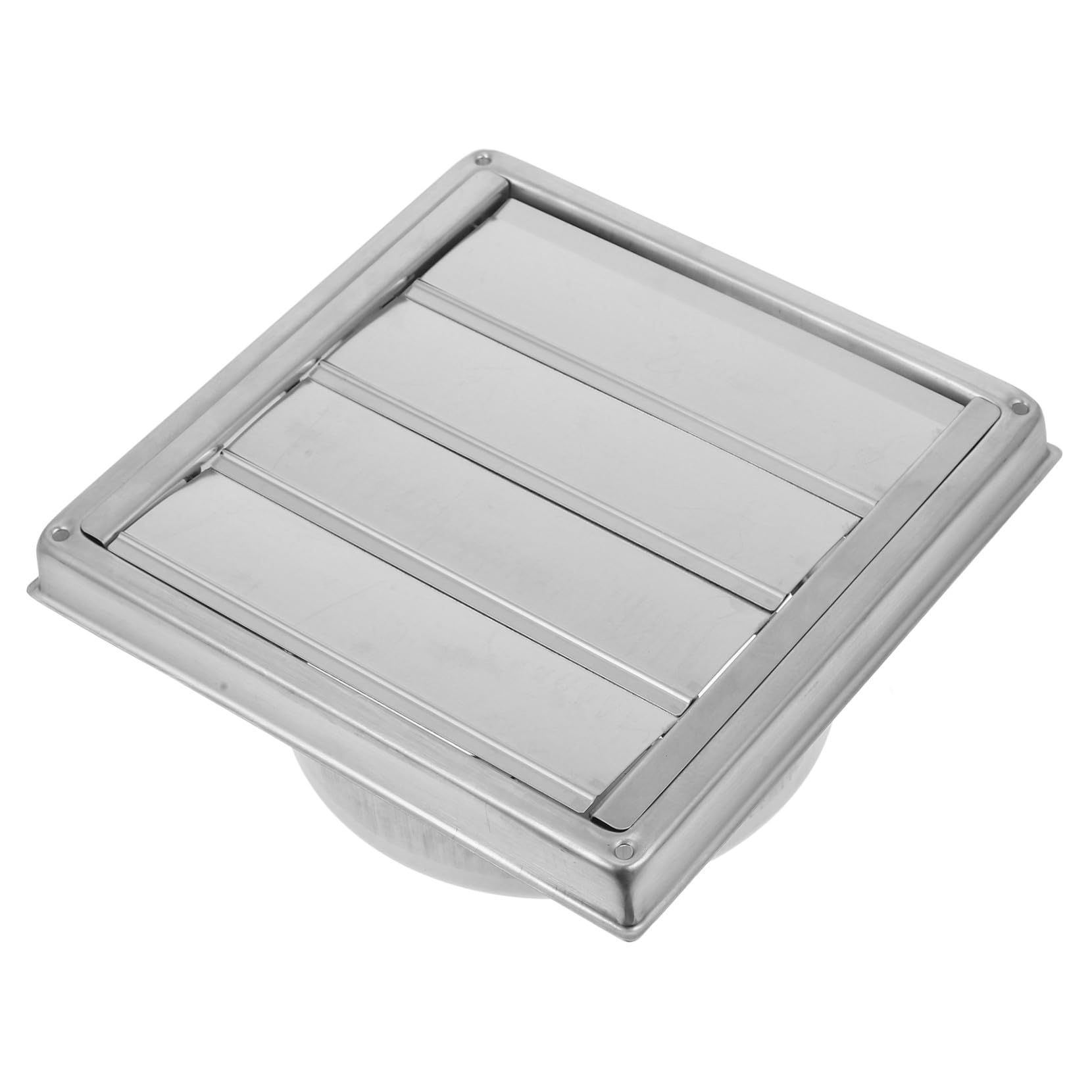 Rejilla de Ventilación Exterior de Acero Inoxidable con Lamas Móviles Ajustables y Malla Protectora para Paredes para Ventilación Baños Cobertizos y Vehículos Pequeños