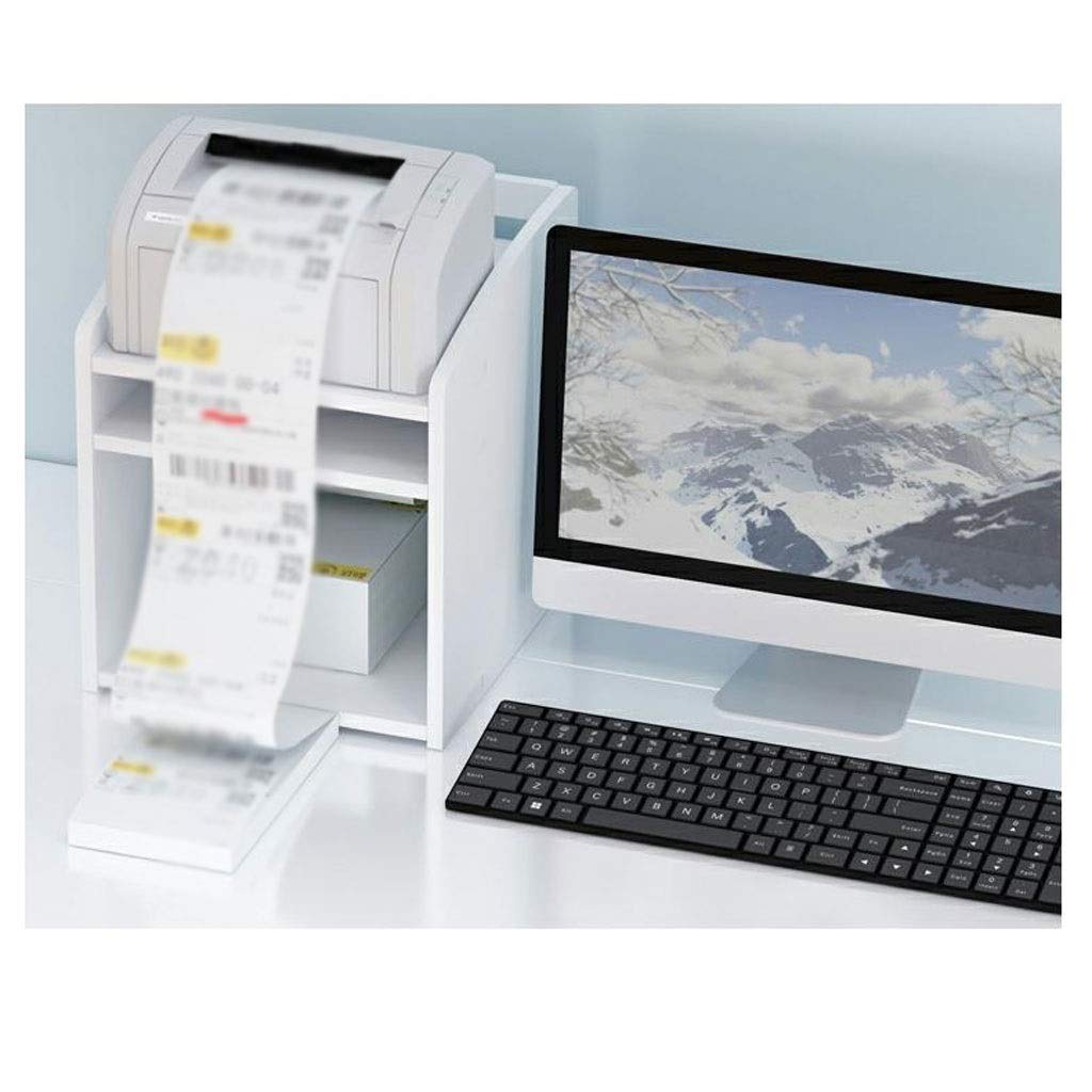 Supporto per Stampante da Tavolo con Montante per Stampante Scaffale per File da scrivania a 3 Strati di Grande capacità, utilizzato per Il Soggiorno dell'ufficio Scaffale per Scanner per Scanner (b