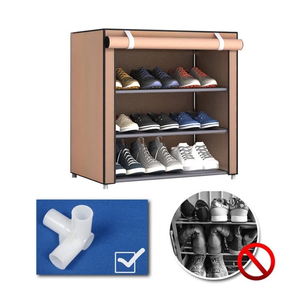 Schuhregal, großes Schuhregal aus Vlies, Schuhaufbewahrungstasche, Schuhregal für Zuhause und Schlafzimmer, große Kapazität (DREI Schichten/Vier Schichten/fünf Schichten), Schuhregal für den