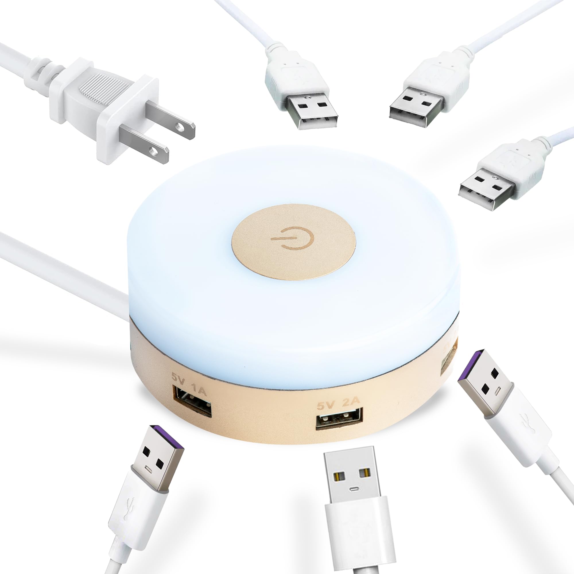 Ultra-Fast 6-Port USB Charging Hub QC 3.0 Technology - Universal Compatibility Android & iOS Devices, Cell Phones, Smart Watches-The Charging Station.