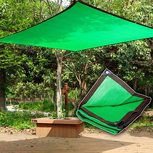 Toldo Vela de Sombra 8x14m Rectangular HDPE Transpirable, Protección Rayos UV, Tasa de sombreado 90 para Invernadero,Cobertizo de Estacionamiento,Jardín o Perrera