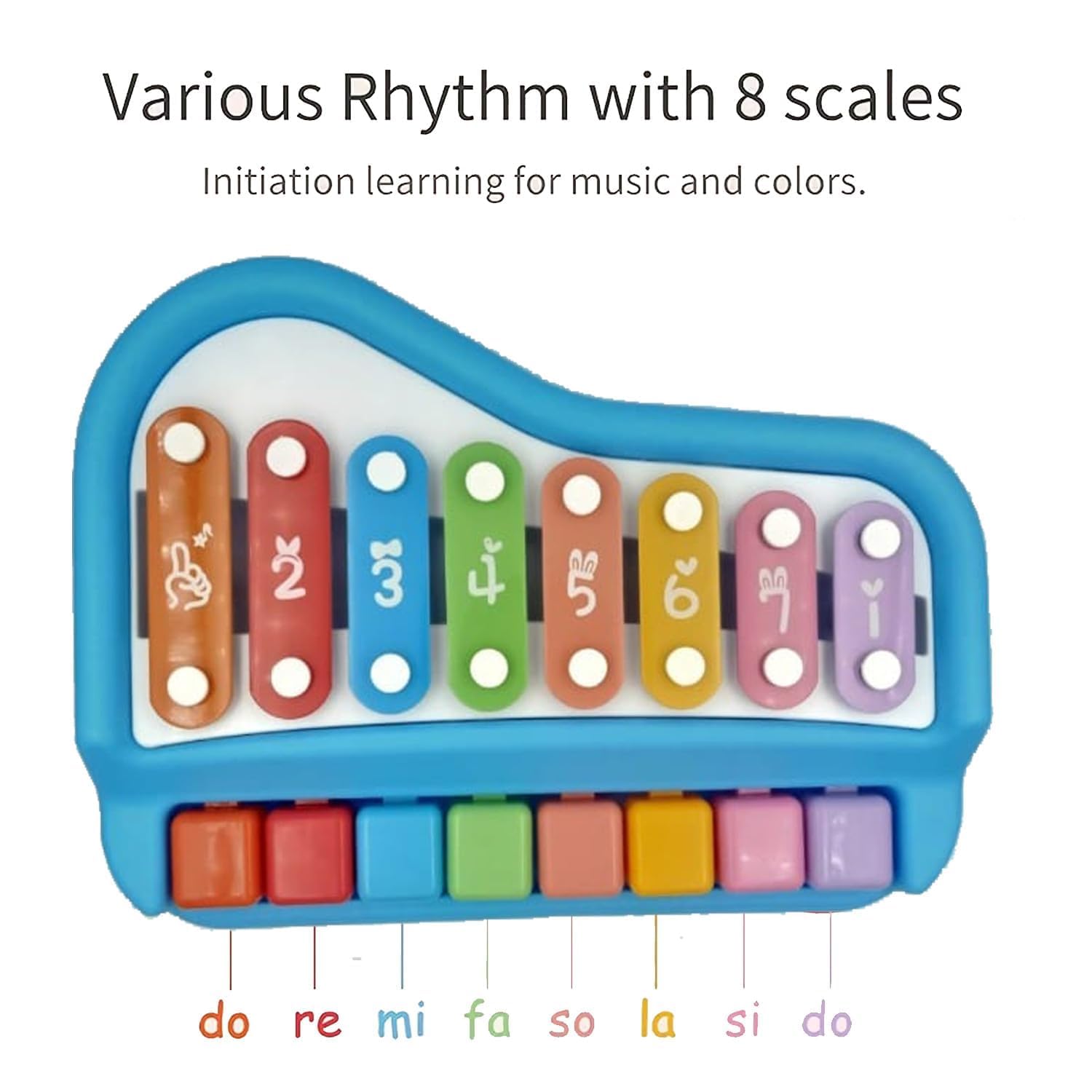 Verra Enterprise 2-in-1 Multicolored Key Keyboard Xylophone Piano – Preschool Kids Educational Musical Learning Instrument – Knock & Play Toy for Toddlers, Baby Boys & Girls 4