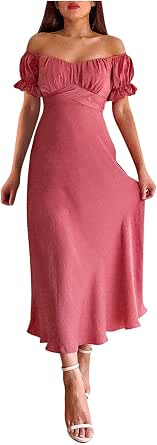 8QIDA Robe tunique pour femme - Robe longue d'été à manches courtes et 8QIDA Robe tunique pour femme - Robe longue d'été à manches courtes et
