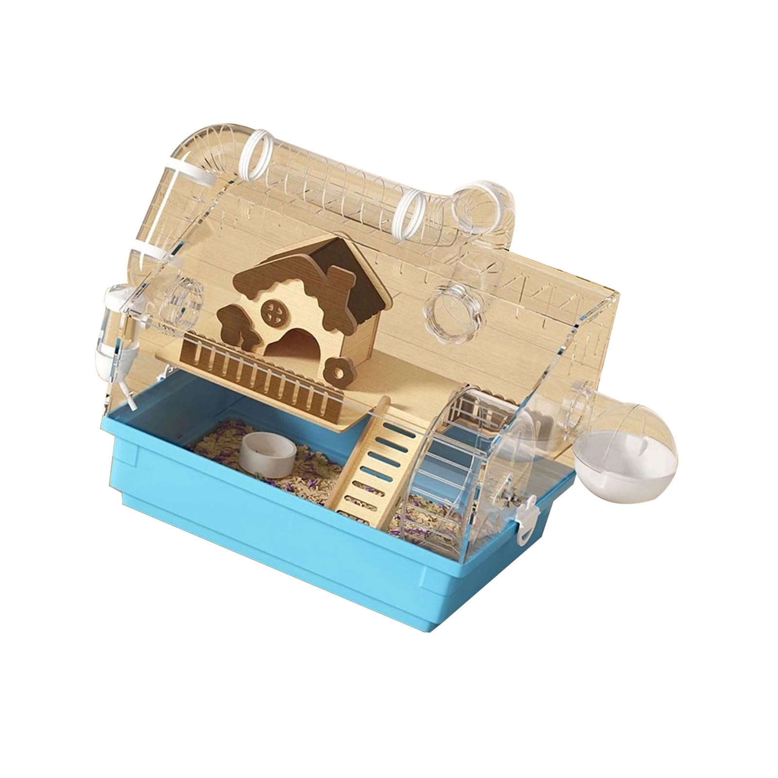 Niche multifonctionnelle pour hamster gerbille abri ventilé transparent