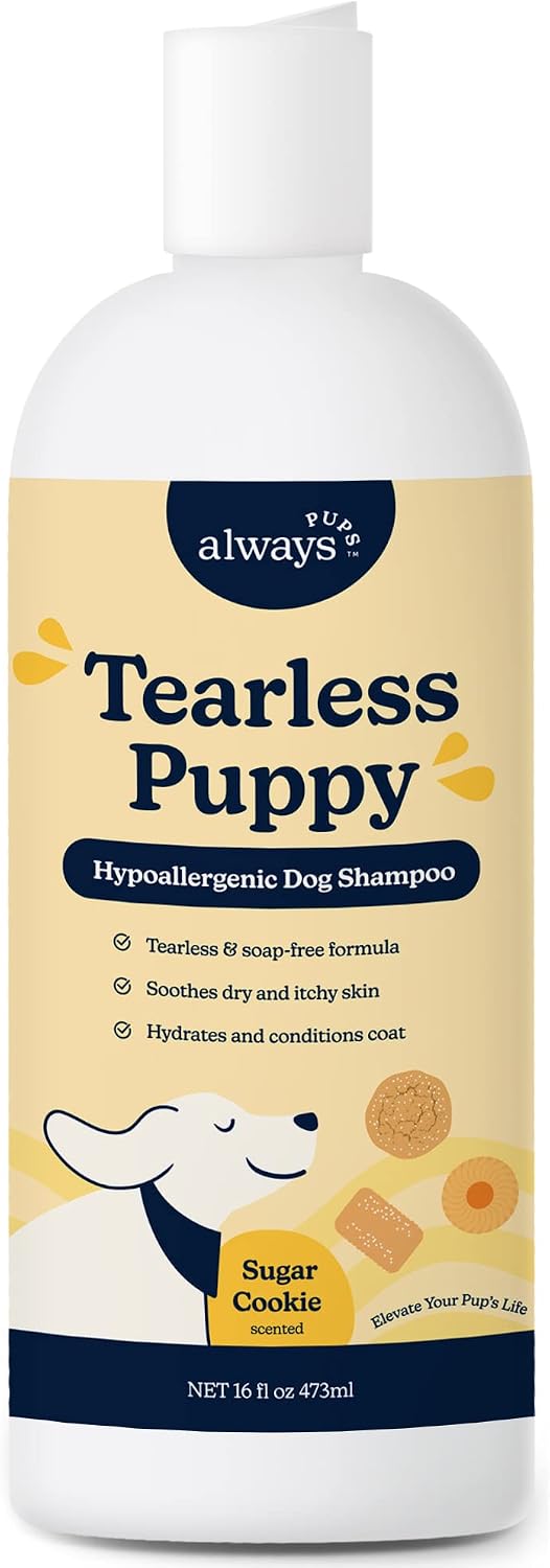 AlwaysPups Puppy Shampoo with Sugar Cookie Scent | Tearless Gentle Formula for Puppies and Sensitive Dogs | Hypoallergenic and…