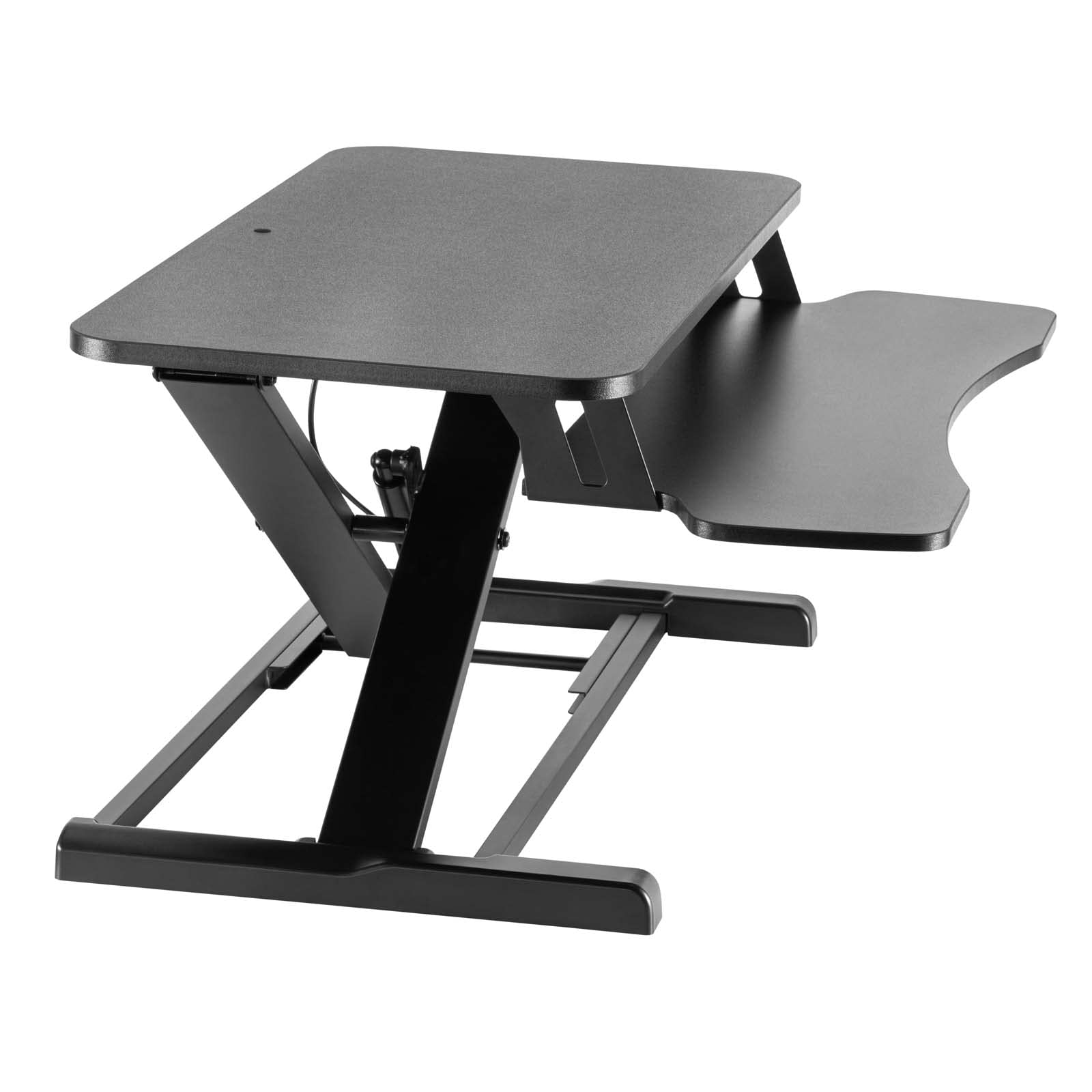 WilTec Toboli Schreibtischaufsatz mit Tastaturablage 80x40cm höhenverstellbares Steh-Sitz-Pult für Monitore