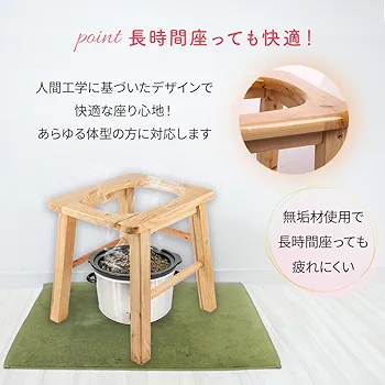 週末値下げ！美品　エステ　よもぎ蒸し　専用椅子　チェア　木製 よもぎ蒸し よもぎ蒸し用椅子 大 木製 椅子 業務用 角形 イス