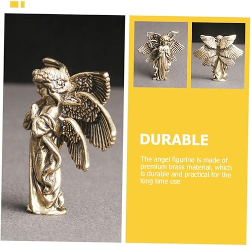 Miniatura 6 de Didiseaon Estatua griega de resina serafín de latón, estatua de oración, estatua de hada, estatua de jardín, decoración de dragón, ángeles,