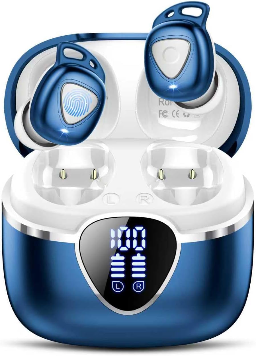 Wireless Earbuds, 2026 Bluetooth Headphones In Ear with 4 ENC Noise Cancelling, 40H Mic Clear Calls Bluetooth earphones, Deep Bass IP7 Waterproof Mini Ear Buds, USB-C Comfortable for Sport,Work Black — view 8