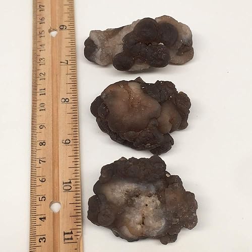 Miniatura 6 de 3 piezas, 6.49 oz, 1.9 "-2.4", nódulos de calcedonia natural, cristales minerales, especímenes piedras preciosas Marruecos, MF3132