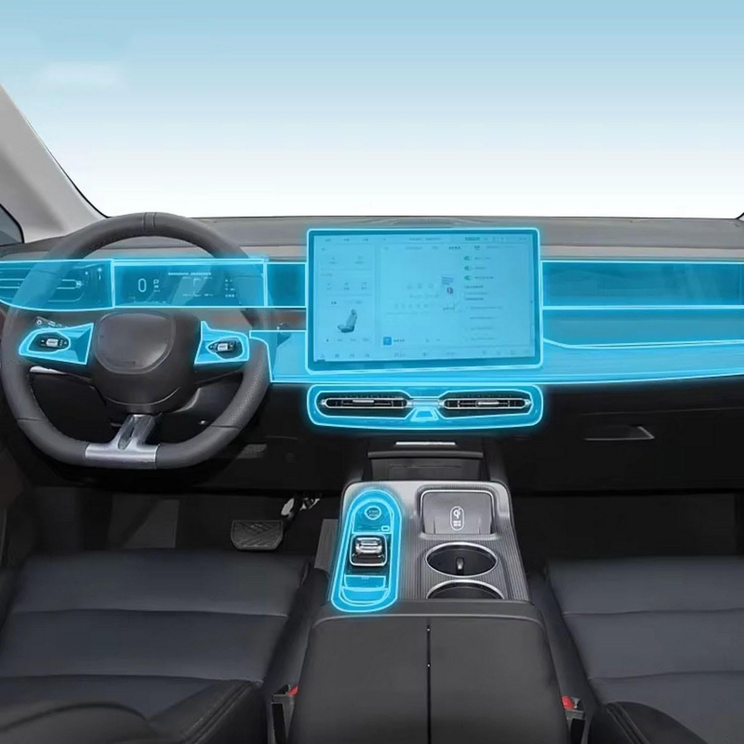 Film PPF Trumpchi E8 protégez la console centrale avec ce TPU mat