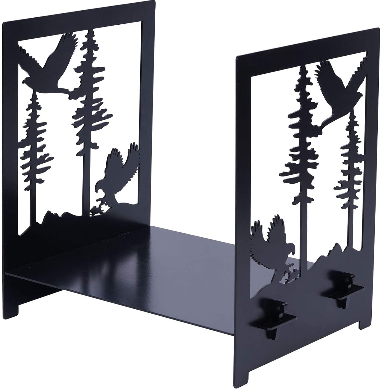 INNO STAGE Firewood Log Rack Storage Carrier Pluggable Slots Fireplace Log Holder Indoor Outdoor Fire Pit Wood Burning Stove Accessories-Eagle