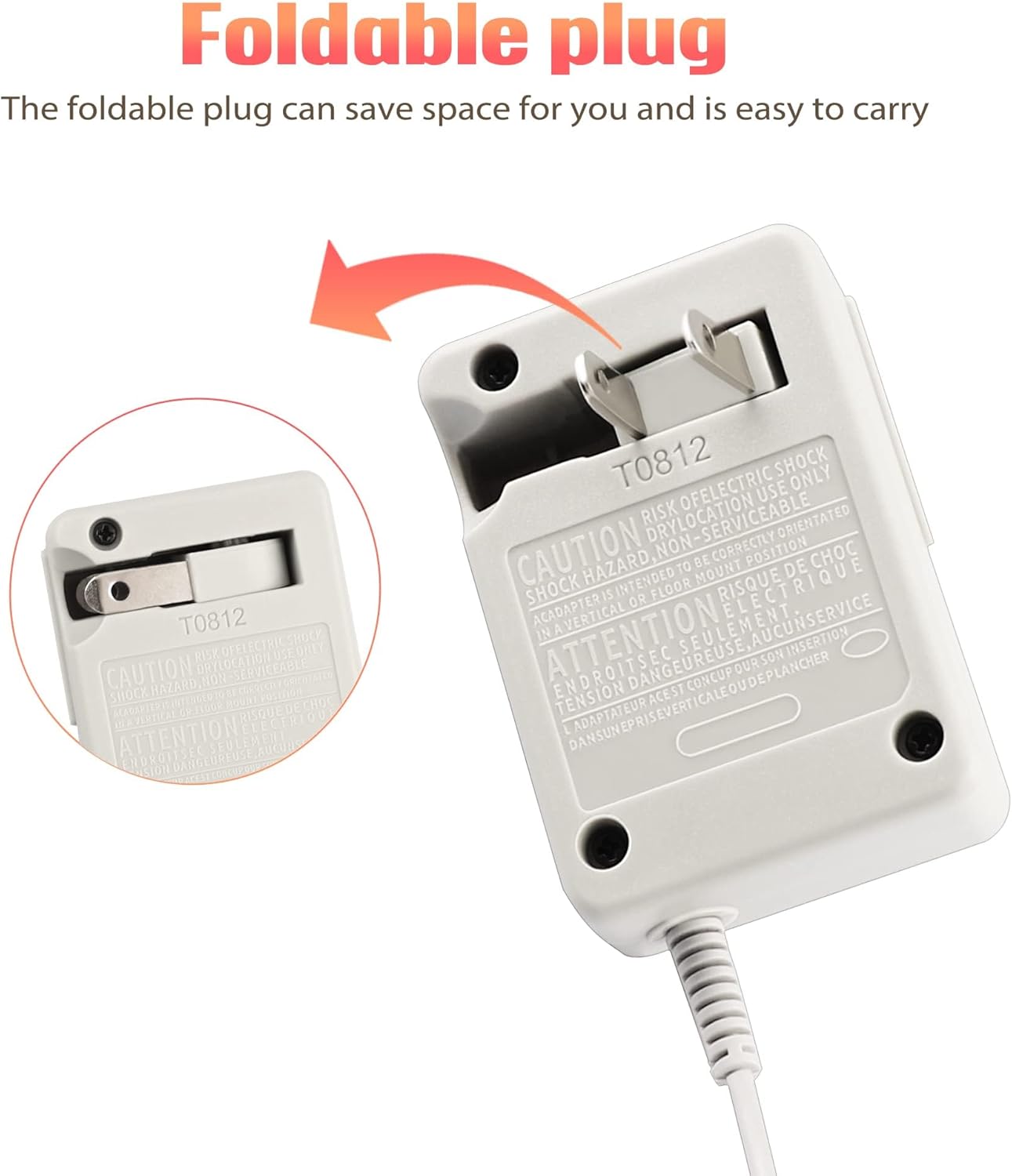 Xahpower 3DS Charger, AC Adapter Charger Home Travel Charger Wall Plug Power Adapter (100-240 v) for Nintendo New 3DS XL New 3DS 3DS XL 3DS New 2DS XL New 2DS 2DS XL 2DS DSi DSi XL - Image 3